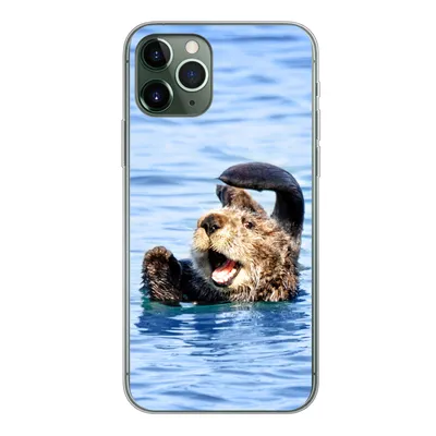 Produktbild von MuchoWow® Handyhülle Schutzhülle Hülle für iPhone 11 Pro Seeotter - Lustig - Wasser - Kinder - Jungen - Mädchen - Kind Silikon Softcase Handy Hülle - Handy