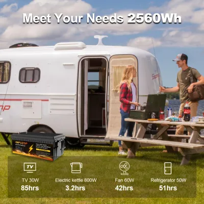 Imagen del producto de Batería de litio - Batería LiFePO4 - Batería solar - Batería para autocaravanas - Batería de ciclo profundo - 12V 200Ah - Protección BMS de 200A
