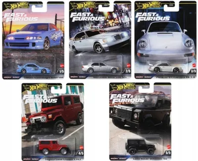 Produktbild von HOT Wheels Premium Fast & Furious Set – 5 Stück – Neu– Sammlerset – HNW46-979G