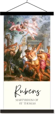 Produktbild von MuchoWow® Textilposter Barock - Kunst - Rubens 40x80 cm mit schwarzem Rahmen - Wandemalerei