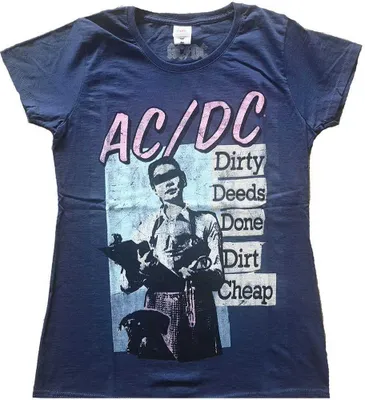 Obrázok produktu pre AC/DC Vintage DDDDC Navy Blue L Dámske Tričko