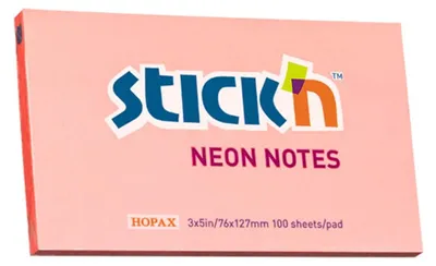 Obrázek produktu pro Notes samoprzylepny 127 mm x 76 mm neonowy różowy