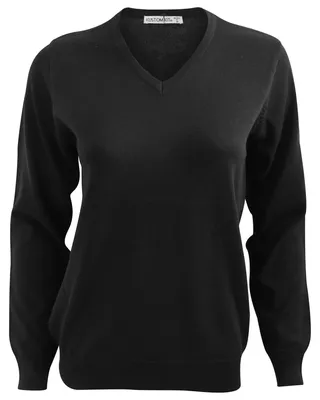 Produktbild von Kustom Kit Arundel Damen Pullover mit V-Ausschnitt FK433 (36) (Schwarz)