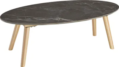 Produktbild von tectake® Ovaler Couchtisch Acerra 100 x 50 x 34,5 cm