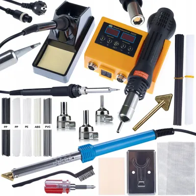Produktbild von Rosfix Orange Husky OH660 Lötstation (Heißluft und 900M) + Rosfix Blue Lark 80W BL80W Lötkolben mit Zubehörset + Prowelder Kit Mini