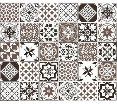 Obrázok produktu pre Samolepiace nálepky na obklady do kuchyne a kúpeľne – 30 nálepiek Vivinito Azulejo – 30 nálepiek s rozmermi 15 x 15 cm