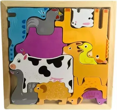 Obrázok produktu pre Drevené puzzle domáce zvieratá 218 06843