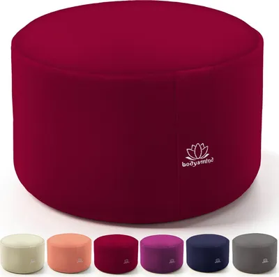Immagine prodotto di Body & Mind® cuscino da yoga cuscino da meditazione cuscino da pavimento per meditazione e yoga; rivestimento lavabile; altezza seduta 18 cm - rosso