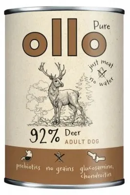Immagine prodotto di Ollo Pure Jeleń Cibo umido per cani, 8 x 400 g