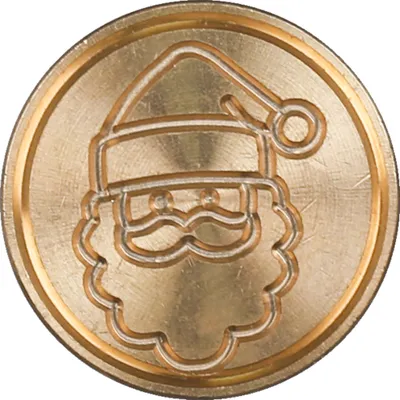 Produktbild von Jacques Herbin 3x Siegelplatte aus Messing, ø24mm - Weihnachtsmann 40407T
