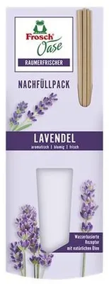 Obrázok produktu pre Osviežovač vzduchu, 90 ml, náhradná náplň, FROSCH „Oase“, levanduľa