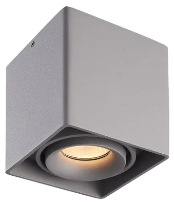 Image de HOFTRONIC - Spot en saillie LED carré 4W 345lm 2700K GU10 gris dimmable inclinable