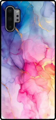 Produktbild von Smartphonica Telefon Fall geeignet für Samsung Galaxy Note 10 Plus mit Marmor-Druck - TPU zurück Abdeckung Fall Marmor-Design - Regenbogen