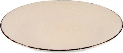 Image de VESSIA | Assiette - Assiette plate - 27 cm - beige - Décoratif - Grès - Assiette plate