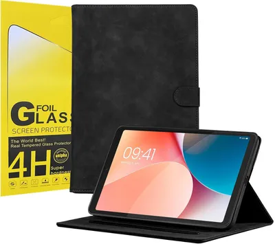Produktbild von LBH Tablet Schutzhülle + 2x 4H Displayfolie für Samsung Galaxy Tab A9 2023 8.7 Zoll Cover Case Schutz Tablet Farbe: Schwarz