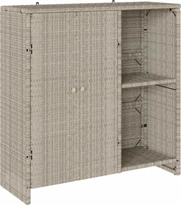 Obrázok produktu pre vidaXL Skriňa s dvierkami svetlosivá 100 x 36 x 102 cm ratan