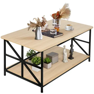 Zdjęcie produktu dla Stolik kawowy, podwójna półka, nowoczesny design, 4