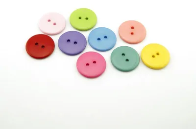 Produktbild von Vintageparts Knöpfe bunte Mischung 23 mm Resin, 10 Stück