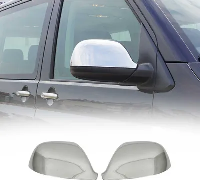 Image de Coques de Rétroviseurs pour VW T5 Caravelle 2010-2015 en Acier Chromé Argent