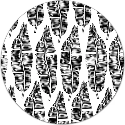 Produktbild von Glas-Herdabdeckplatte Glaskeramikkochfeld-Abdeckung Schneideplatten - 40 cm - Schwarze Palmblätter