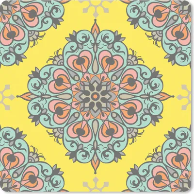 Produktbild von MuchoWow® Mauspad Mousepad Barock - Abstrakt - Muster - Blumen 30x30 cm - Mousepads - Maus Mat - Pad - Mausunterlage - Gaming