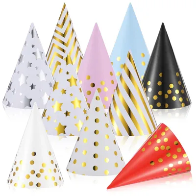 Produktbild von Set aus 20 Bunten Partyhüten für Geburtstage und Feiern