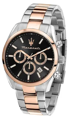 Imagen del producto de Reloj de acero inoxidable Maserati SUCCESSO SOLAR, cronógrafo para hombre, color plateado, modelo D3UMAR8853151002