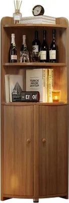 Produktbild von Eichenholz Eckregal 151x30x30cm Wohnzimmer Schrank