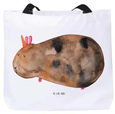 Produktbild von Mr. & Mrs. Panda Reisetasche Einhorn Meerschweinchen - Weiß - Geschenk, Einhörner, Stoffbeutel, Unicorn, Laptoptasche, Meerschwein, Strandtasche, Tasche, Meericorn