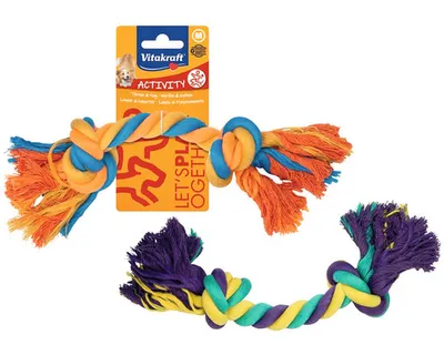 Image de Jouet pour chiens Vitakraft nœud mélange de couleurs 26 cm