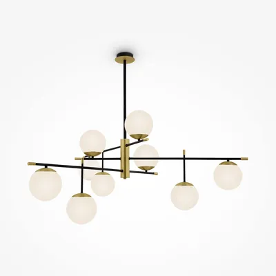 Produktbild von Maytoni Moderne Pendelleuchte Nostalgia 9xE14 excl. in Gold aus Metall und Glas Glas 40 W für Küche, Schlafzimmer, Wohnzimmer, Esszimmer, Lobby