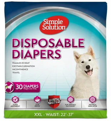 Produktbild von Simple Solution True Fit Einweg-Hundewindeln für Hündinnen – super saugfähig mit