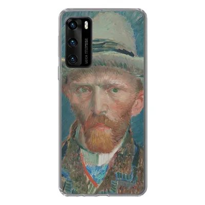 Produktbild von MuchoWow® Handyhülle Schutzhülle Hülle für Huawei P40 Selbstporträt 1887 - Gemälde von Vincent van Gogh Silikon Softcase Handy Hülle - Handytasche