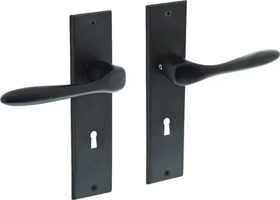 Produktbild von Kurzschildgarnitur Intersteel Banaan BB 72 mm schwarz