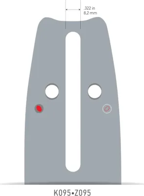Image de Guide Oregon AdvanceCut 33 cm 1,3 mm .325" ( 130MLBK095 ) Guide pour tronçonneuse