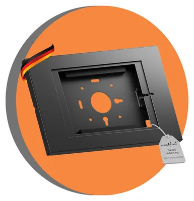 Obrázek produktu pro Držák na tablet PureMounts, uzamykatelný, ocelové pouzdro, standard VESA 75x75
