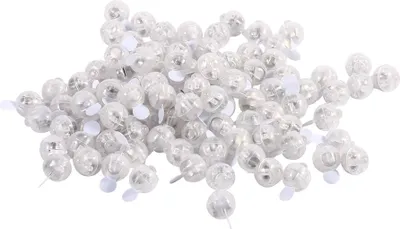 Image de 100 pièces/lot de lampes clignotantes rondes, guirlandes lumineuses, décorations pour la maison, Noël, les mariages et les fêtes, blanc