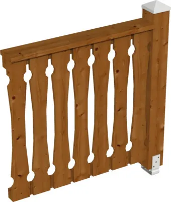Produktbild von Brüstung Balkonschalung SKAN HOLZ 4-Eck-Pavillon 108 cm nußbaum