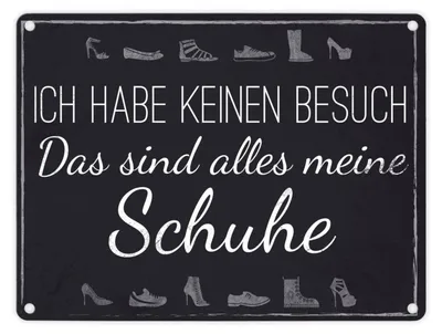 Produktbild von Alles meine Schuhe Schild Blechschild Aluminiumschild Emailleschild