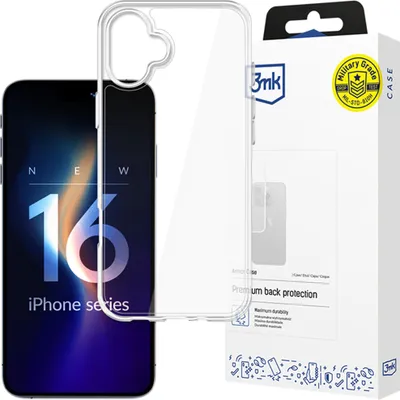 Obrázok produktu pre 3mk - Armor Case ochranný obal na iPhone 16 - priehľadný