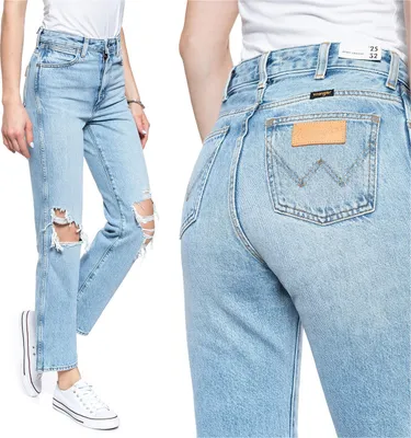 Produktbild von WRANGLER, Damen Jeanshose, Straight fit, RETRO STRAIGHT, W24 L32, Blau, Jeans, baggyjeans, buggy
