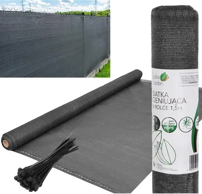 Obrázok produktu pre Tieniaca sieť na ploty Maskovacia sieť na balkóny 140G/M2 1,5X50M Tmavo šedá