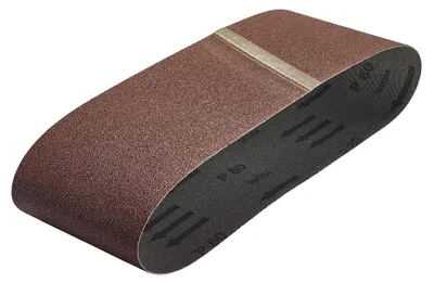 Produktbild von wolfcraft GmbH 3 Gewebe-Schleifbänder, Schleifgurt, Metall, Holz, Baumwollgewebe, Korund, Braun, Rechteckig