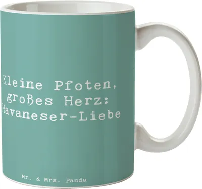 Produktbild von Mr. & Mrs. Panda Becher Spruch Havaneser Liebe - Meeresbrise - Geschenk, Hunderassen Pflege, Kaffeebecher, Tasse, Kaffeetasse, Hundeliebhaber, Bürotasse, Teetasse