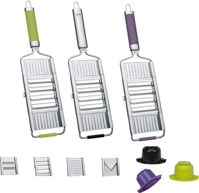 Produktbild von Novabest Gigant Multihobel Multi-Slicer mit 4 Einsätzen (Farbe: Edelstahl)