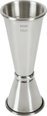 Produktbild von Beaumont Cocktail-Jigger Doppelmessbecher aus Edelstahl, 11 cm hoch, 4,4 cm Ø