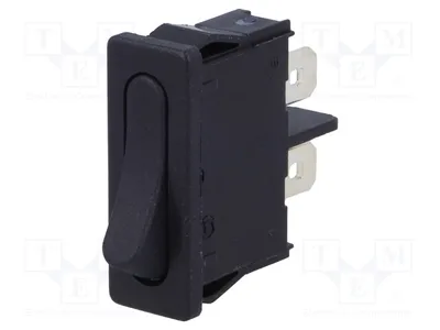 Obrázok produktu pre 1x 100 mΩ, typ 1911.1102, výrobca Wippsc, farba: čierna, 6A/250VAC, chýba krytie IP40, spínač: OFF-ON