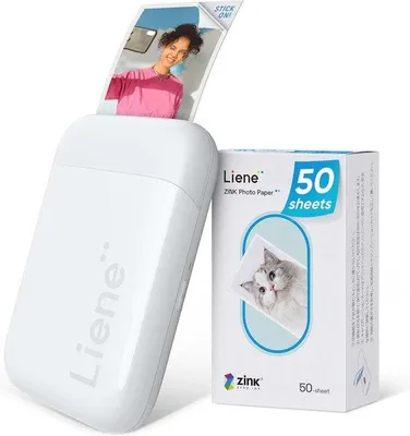 Obrázek produktu pro Barevná fototiskárna s Bluetooth | Praktická tiskárna pro smartphony | 50 samolepicích fólií Zink