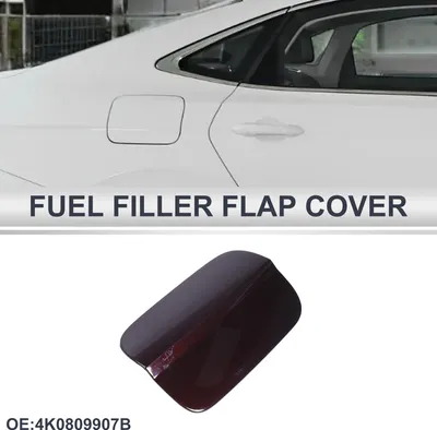 Image de Bouchon De Porte De Réservoir De Carburant Pour Audi A6 2019-2024 Couvercle De Trappe De Remplissage De Carburant Type Clip Référence 4K0809907B Rouge Abs