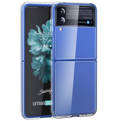 Image de Coque de protection König Design compatible avec le Samsung Galaxy Z Flip4 5G, en plastique souple, transparente